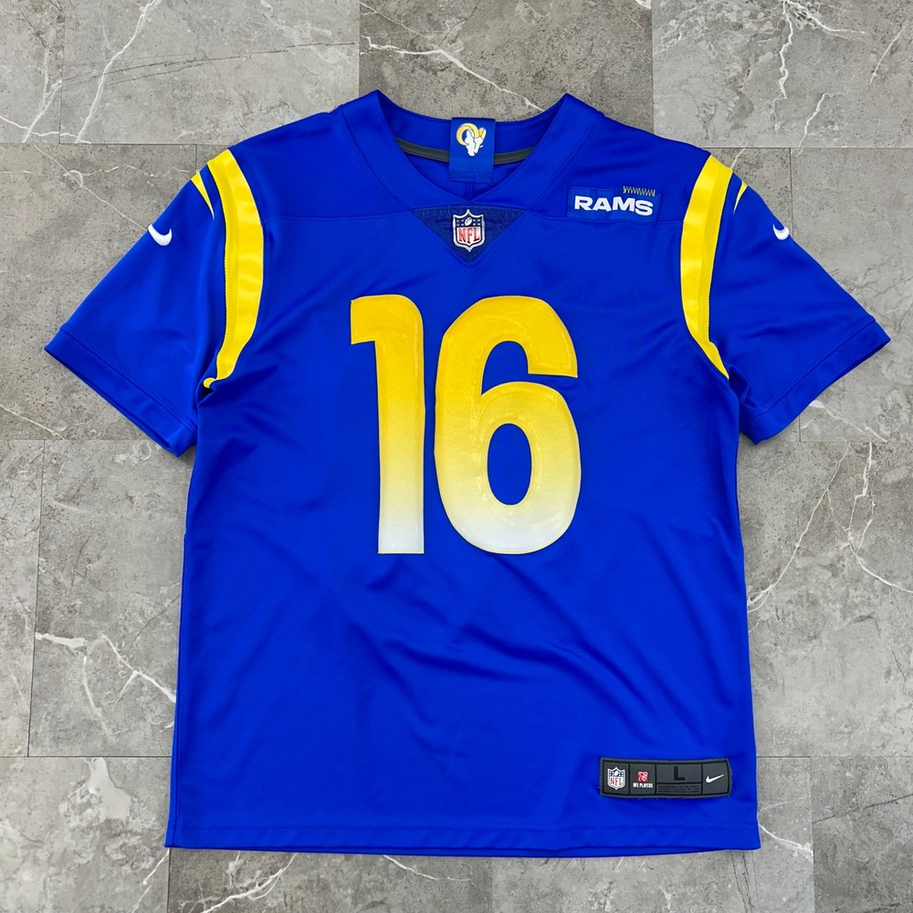 Nike Los Angeles Rams Jersey Mens Large Jared Goff LA On Field Blue Stitched